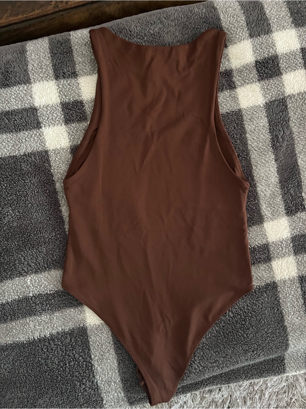 Zara Brown Sleeveless High-Neck Bodysuit - Picture 2 of 2